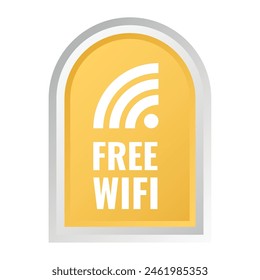 Free Wifi label Vector illustration