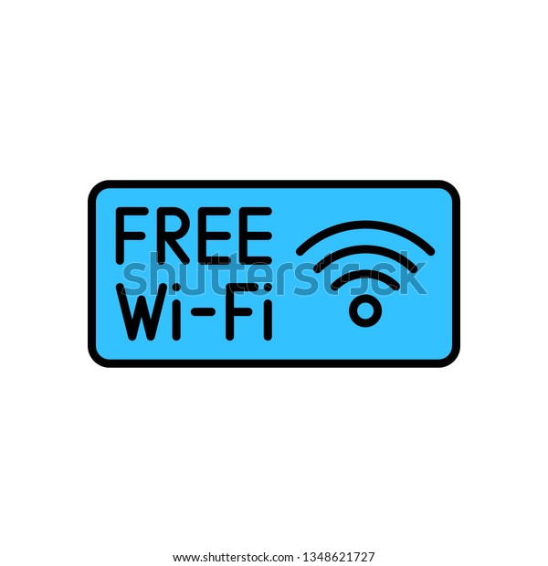 Stock Vektor Free Wifi Logo Icon Wireless Local Bez Autorskych Poplatku