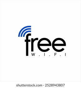 Free wi-fi logo text design.