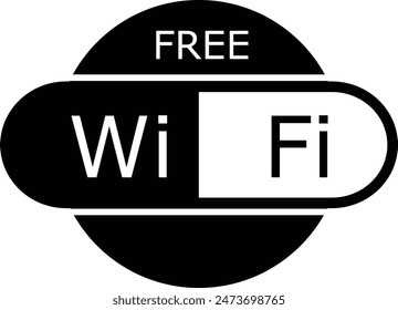 Free wifi logo , vector icon . Free wi-fi signs , zone . WiFi signal symbols. 10 eps