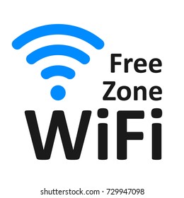 Free wifi logo zone – vector for stock