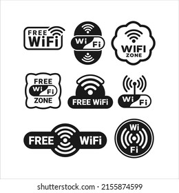 Colección gratuita de diseño de logotipos para wifi