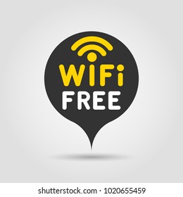 Free WiFi Mark. Vector Illustration