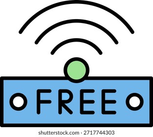 Wifi gratis Nuevo Vector de diseño de iconos creativos