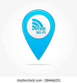 Free Wi-fi Pin Icon