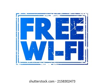 sello de concepto WI-FI GRATUITO para presentaciones e informes