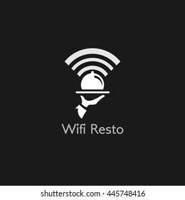 Free Wifi Restaurant Vector Design Logo Template. Flat Style