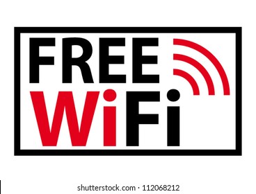 Free wifi sign concept