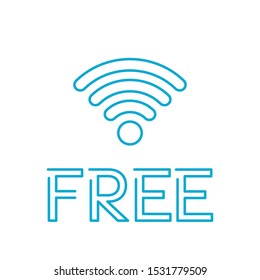 Free wifi sign concept. Internet access, hotspot. Stock Vector illustration isolated on white background.