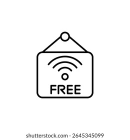 Gratis WiFi Sign opknoping, het aanbieden van openbare Internet Access Point