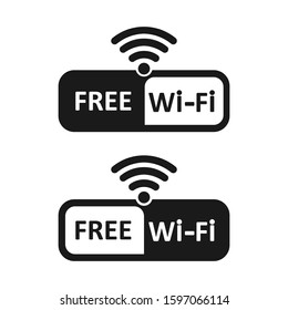  Free WiFi Sign Icon Vector Illustration