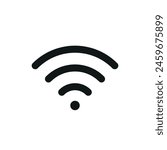 Free wifi sign isolated icon, wi-fi network linear icon, free wi fi signal outline vector icon