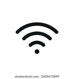 Free wifi sign isolated icon, wi-fi network linear icon, free wi fi signal outline vector icon