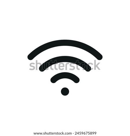 Free wifi sign isolated icon, wi-fi network linear icon, free wi fi signal outline vector icon