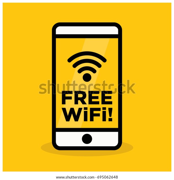 Free Wifi Sign Smart Phone Stock Vector Royalty Free