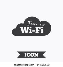 Free wifi sign. Wifi symbol. Wireless Network icon. Wifi zone. Graphic design element. Flat wifi internet symbol on white background. Vector