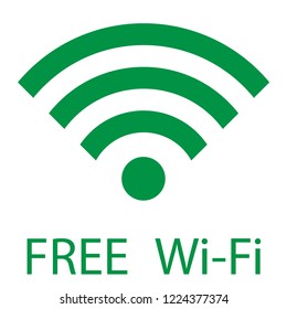 Free wifi sign. Vector. Free Wi-Fi zone