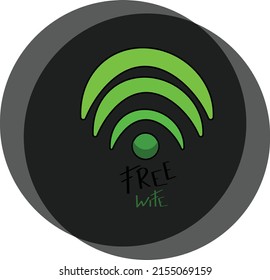 free wifi simple sign flat design