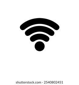 Free WiFi Solid Flat Vector Icon Isolated on White Background.