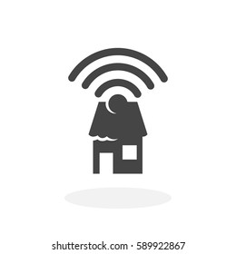 Free wifi store icon illustration isolated sign symbol. Free wifi store vector logo. Flat design style. Modern vector pictogram for mobile and web design - stock vector