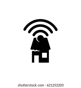 Free wifi store icon. Vector logo illustration isolated sign symbol