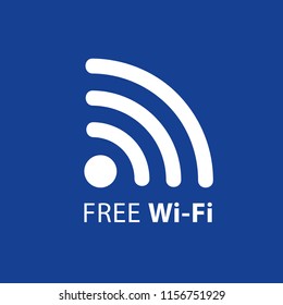 free Wi-Fi symbol blue vector illustration EPS10