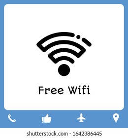 Free Wifi Symbol Icons. Professional, Pixel-aligned, Pixel Perfect, Editable Stroke, Easy Scalablility. 