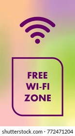 Free wifi. There is free internet vector.