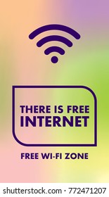 Free wifi. There is free internet vector.