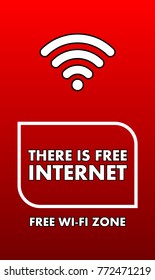 Free wifi. There is free internet vector.