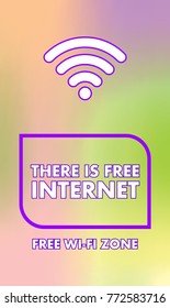 Free wifi. There is free internet vector.