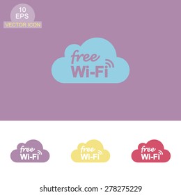 Free Wi-Fi vector icon.