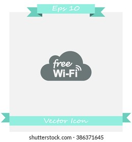 Free Wi-Fi vector icon.