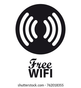 Free Wifi - Vector Icon