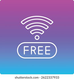 Free Wifi vector icon. Can be used for printing, mobile and web applications.