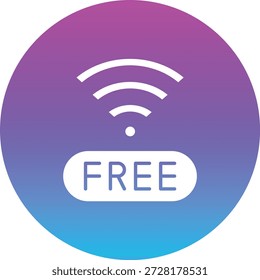 Icono de Vector Wifi gratis. Se puede utilizar para aplicaciones de impresión, móviles y de Web.
