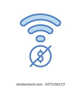 Free Wifi vector icon design stock illustration