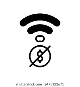 Free Wifi vector icon design stock illustration