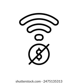 Free Wifi vector icon design stock illustration