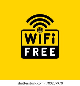 Free WiFi. Vector illustration.