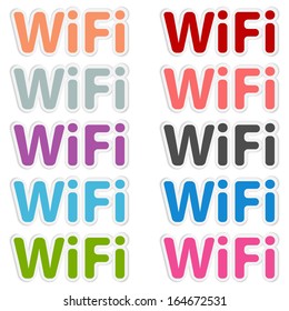 Free wi-fi vector label 