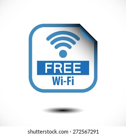 Free wi-fi vector label