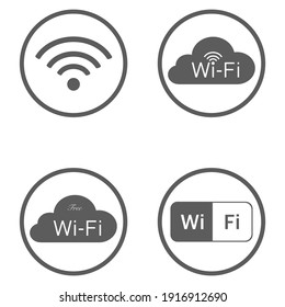 Free wifi, Wireless and wifi icon - vector