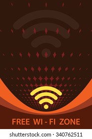 Free Wifi Zone, Concept Design Vector Art
