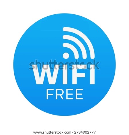 Free wifi zone icon. Wi-fi area for mobiles. Vector