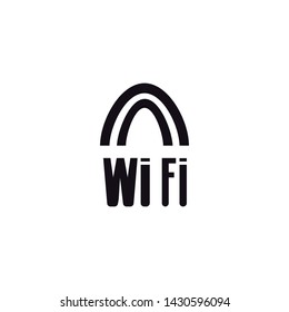 Free wifi zone icon. Internet signal sign