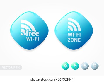 Free Wi-fi & Zone Icon Set