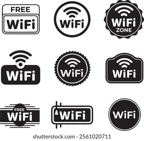 Free WiFi Zone Icons | Vector Design for Connectivity and Networking