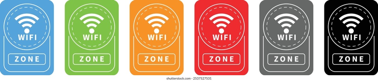 Free wifi zone sign. wifi router and signal connection concept. High Speed internet of things wi fi network signal tower. public place, restaurant, access point, Radio signal,wireless, password, label