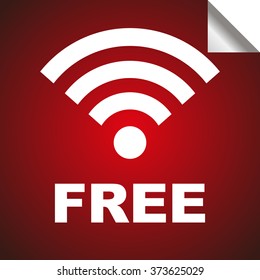 Free wireless sticker icon, vector